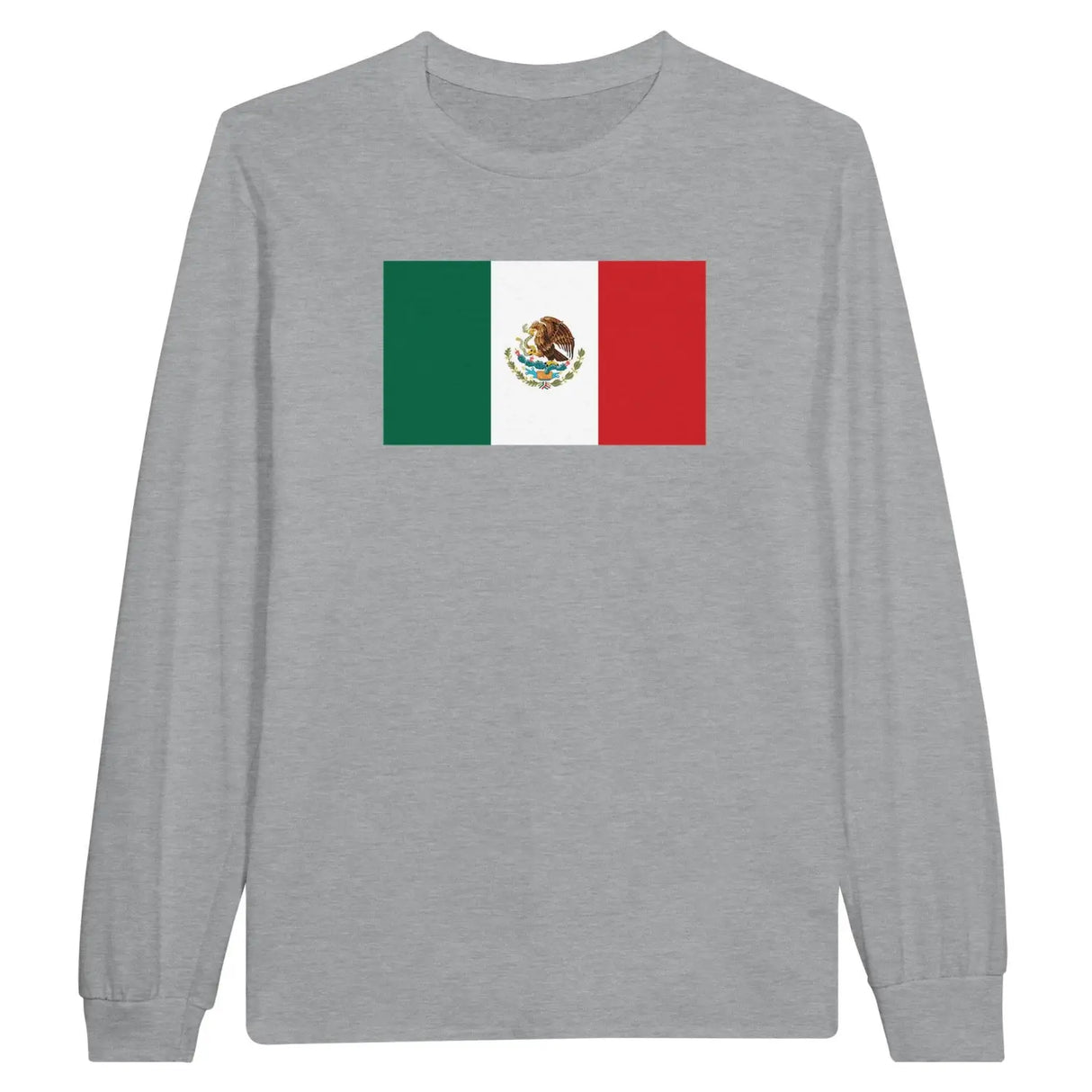 T-shirt à manches longues drapeau mexique - pixelforma