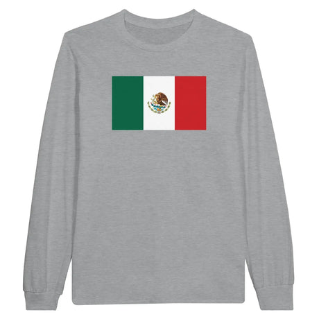 T-shirt à manches longues drapeau mexique - pixelforma