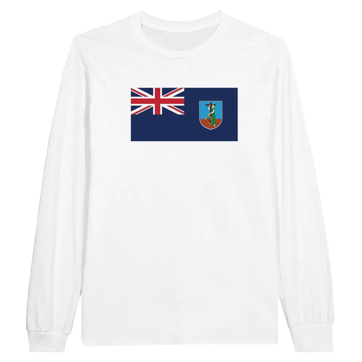 T-shirt à manches longues drapeau montserrat - pixelforma