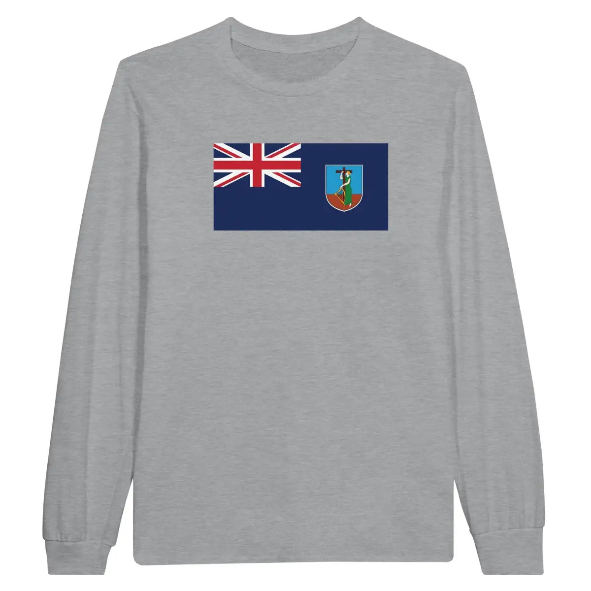 T-shirt à manches longues drapeau montserrat - pixelforma