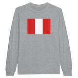 T-shirt à manches longues drapeau pérou - pixelforma