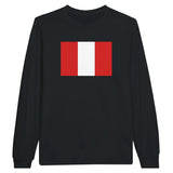 T-shirt à manches longues drapeau pérou - pixelforma