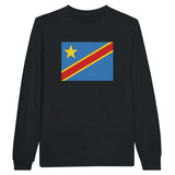 T-shirt à manches longues drapeau république démocratique du congo - pixelforma