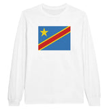 T-shirt à manches longues drapeau république démocratique du congo - pixelforma