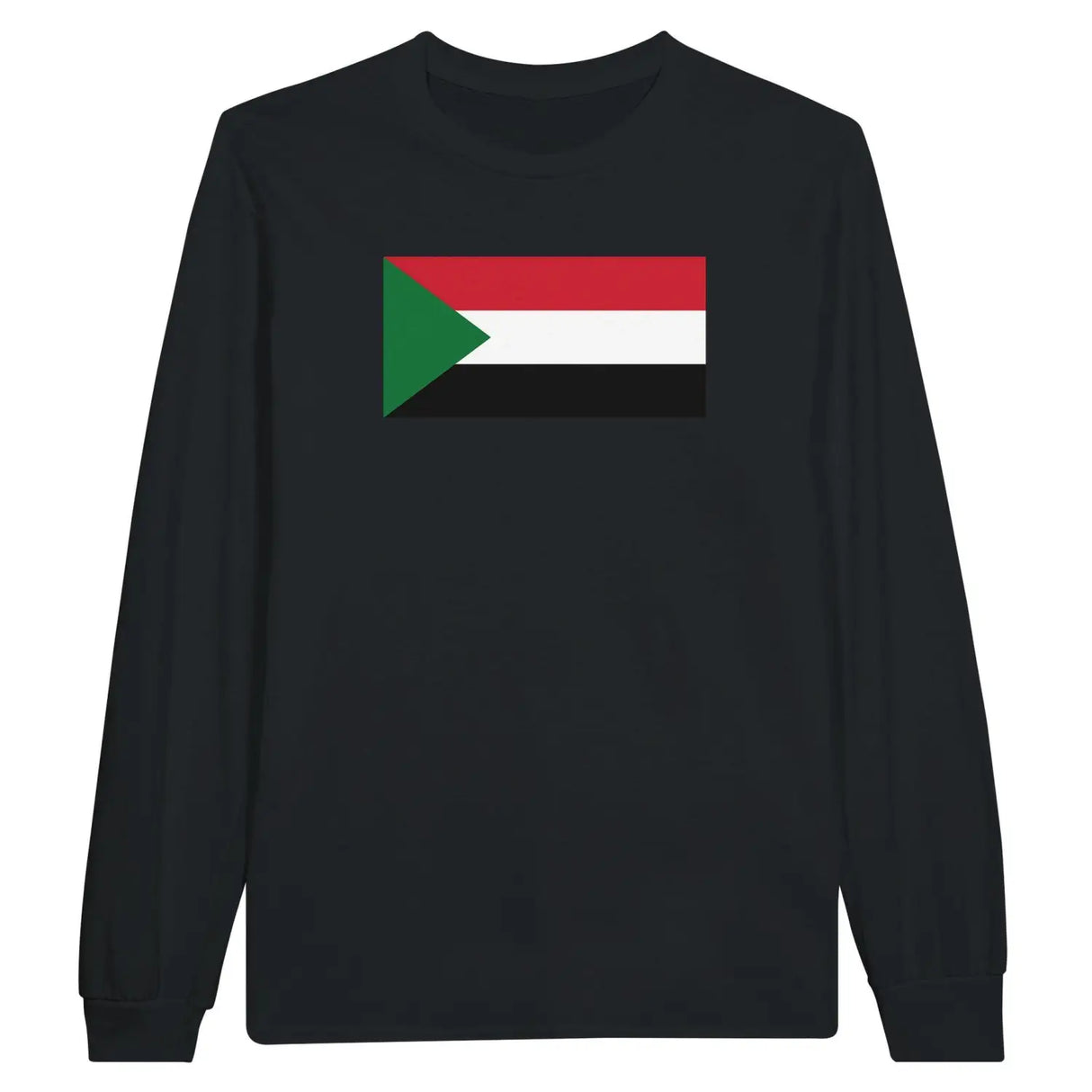 T-shirt à manches longues drapeau soudan - pixelforma