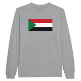 T-shirt à manches longues drapeau soudan - pixelforma