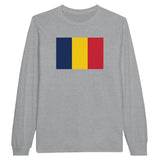 T-shirt à manches longues drapeau tchad - pixelforma