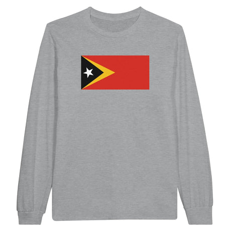 T-shirt à manches longues drapeau timor oriental coton mélangé