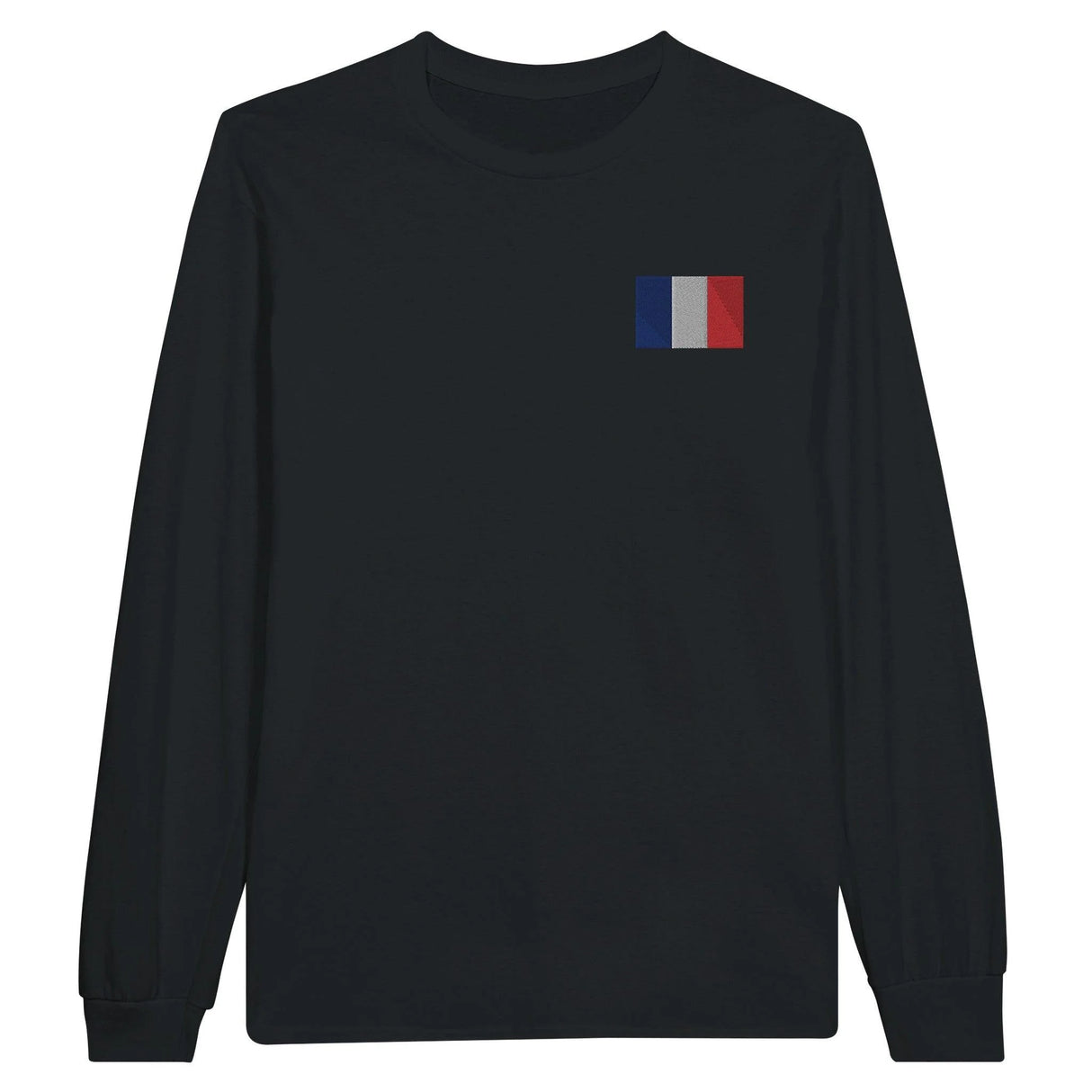 T-shirt à manches longues france broderie coton mélangé