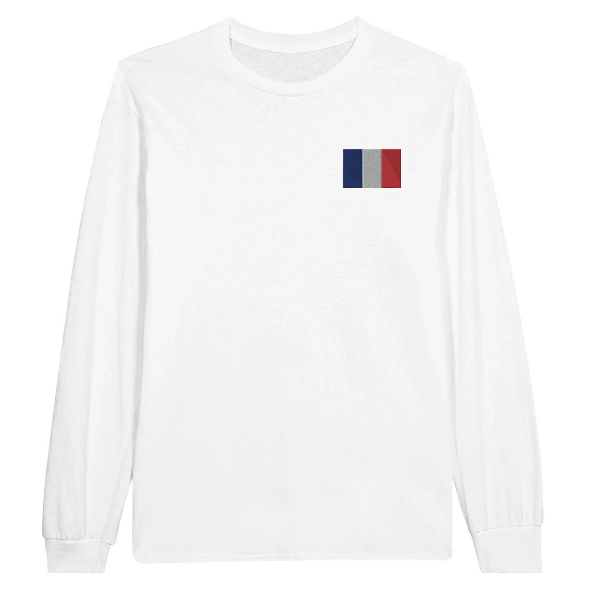 T-shirt à manches longues france broderie coton mélangé