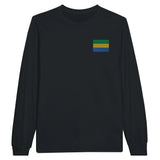 T-shirt à manches longues gabon broderie coton mélangé