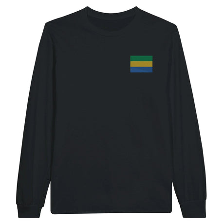 T-shirt à manches longues gabon broderie coton mélangé