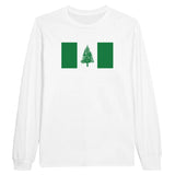 T-shirt à manches longues île norfolk coton mélangé imprimé