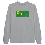 T-shirt à manches longues îles cocos coton mélangé imprimé