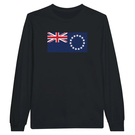 T-shirt à manches longues îles cook coton mélangé imprimé