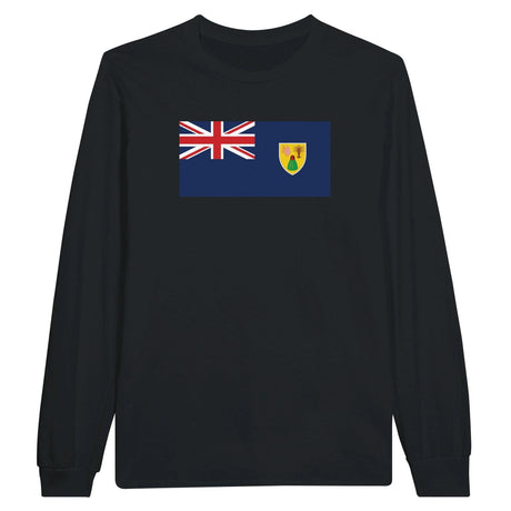 T-shirt à manches longues îles turques-et-caïques coton mélangé