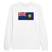 T-shirt à manches longues îles turques-et-caïques coton mélangé