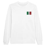 T-shirt à manches longues italie coton mélangé broderie