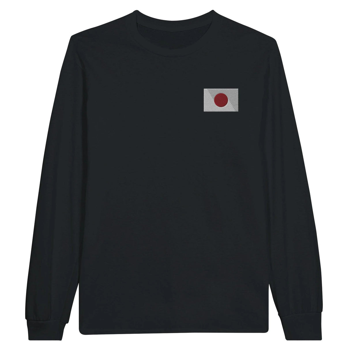 T-shirt à manches longues japon broderie coton mélangé
