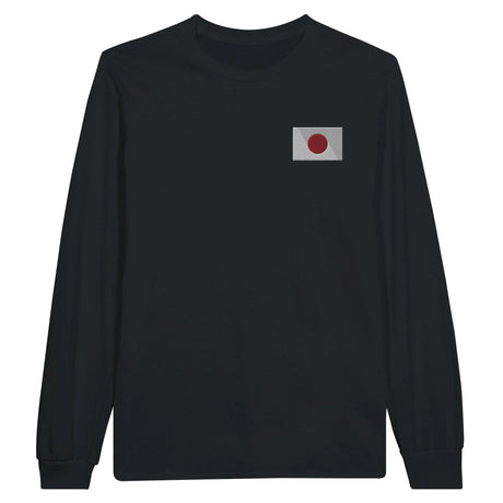 T-shirt à manches longues japon broderie coton mélangé
