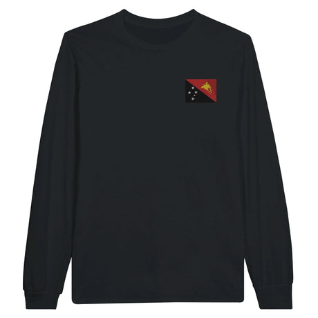 T-shirt à manches longues papouasie-nouvelle-guinée brodé coton