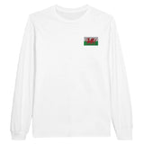 T-shirt à manches longues pays de galles coton brodé doux