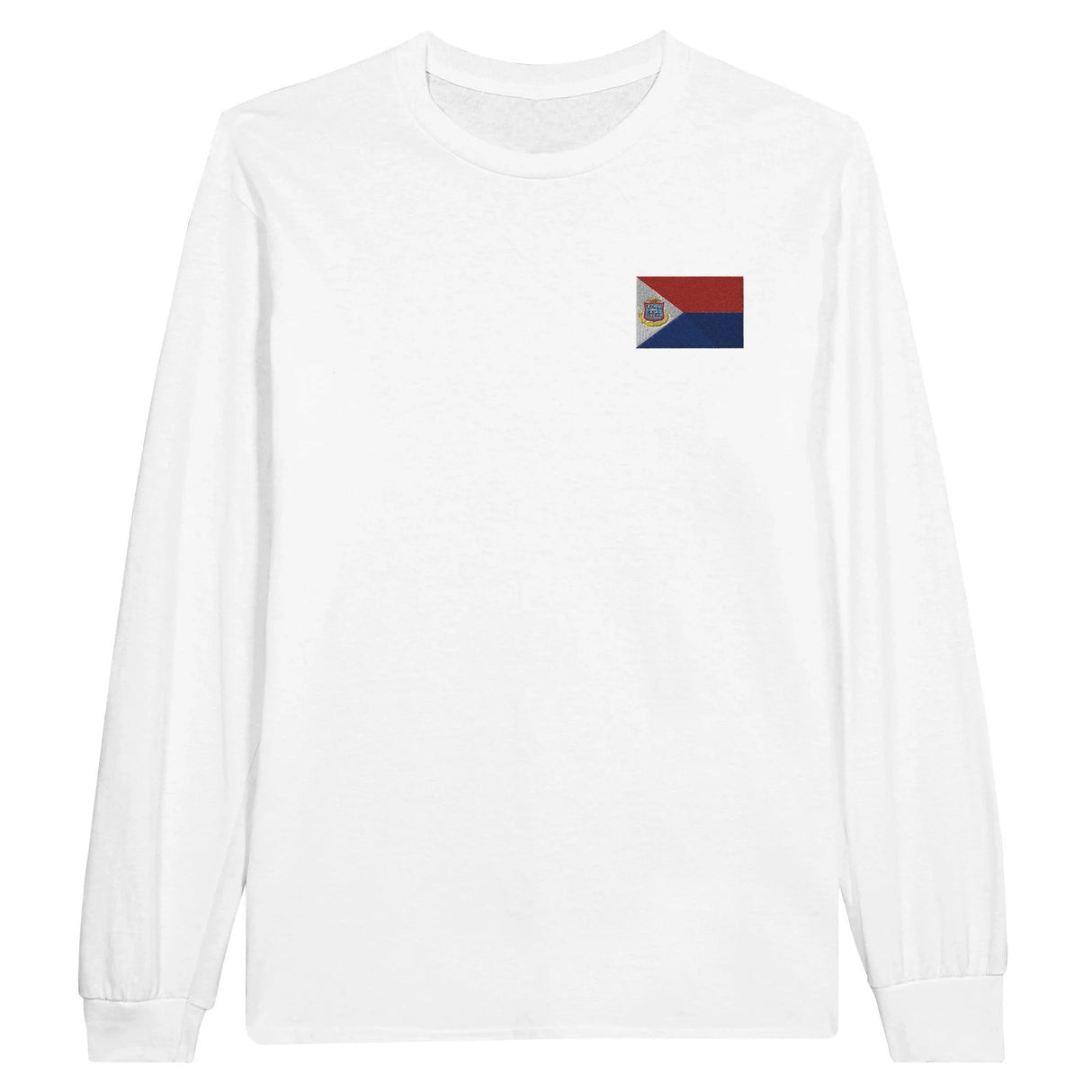 T-shirt à manches longues saint-martin coton broderie couleur