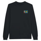 T-shirt à manches longues saint-pierre-et-miquelon brodé coton