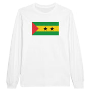 T-shirt à manches longues sao tomé-et-principe coton mélangé