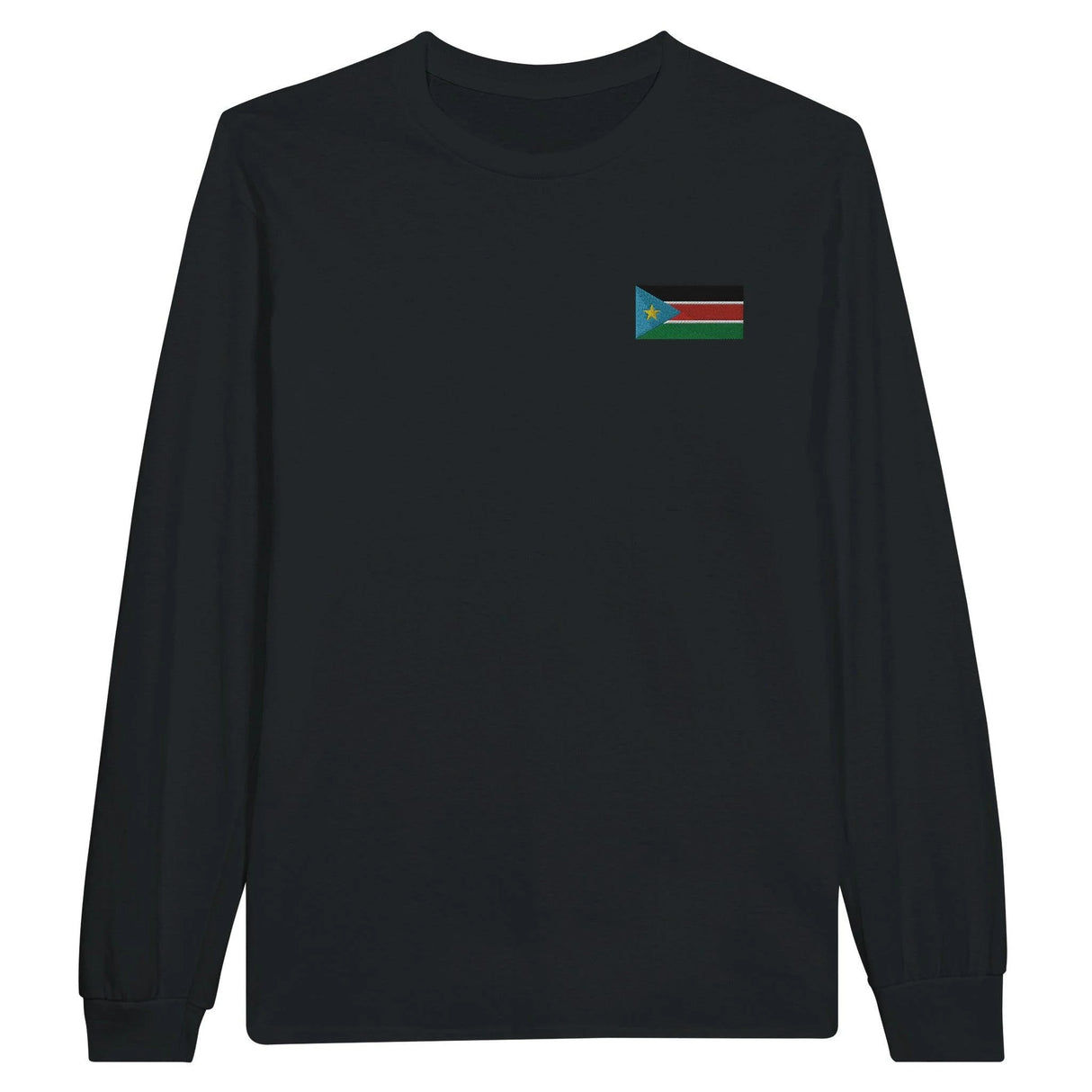 T-shirt à manches longues soudan du sud broderie coton