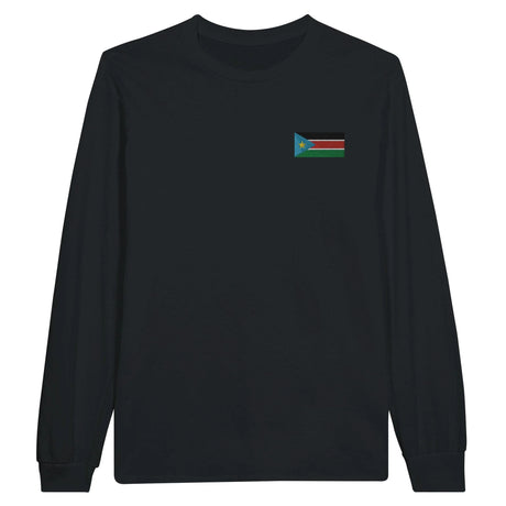 T-shirt à manches longues soudan du sud broderie coton