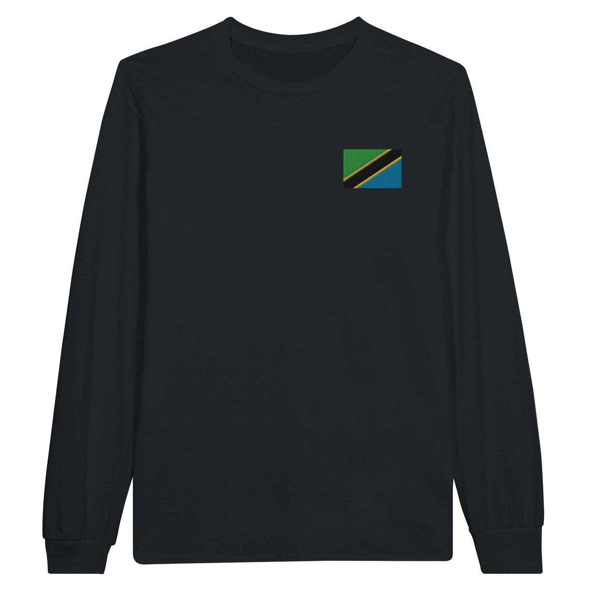 T-shirt à manches longues tanzanie broderie coton mélangé