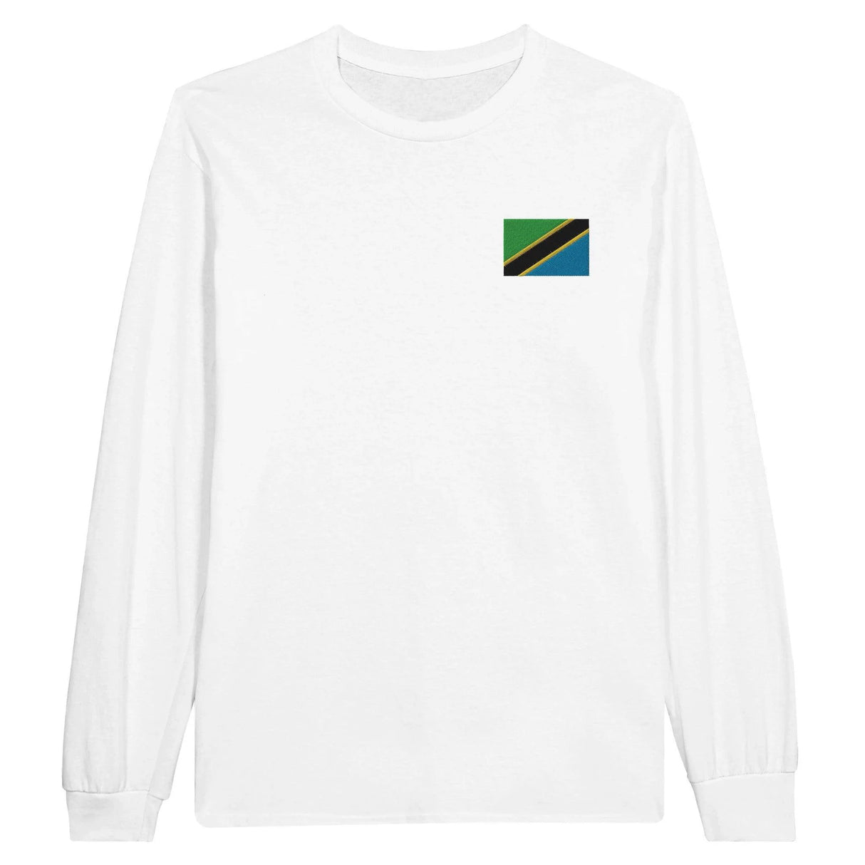 T-shirt à manches longues tanzanie broderie coton mélangé