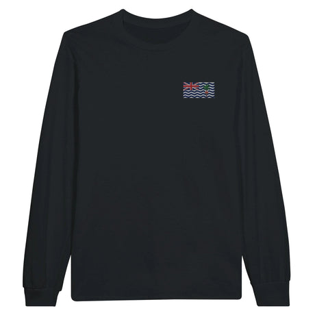 T-shirt à manches longues territoire britannique coton brodé
