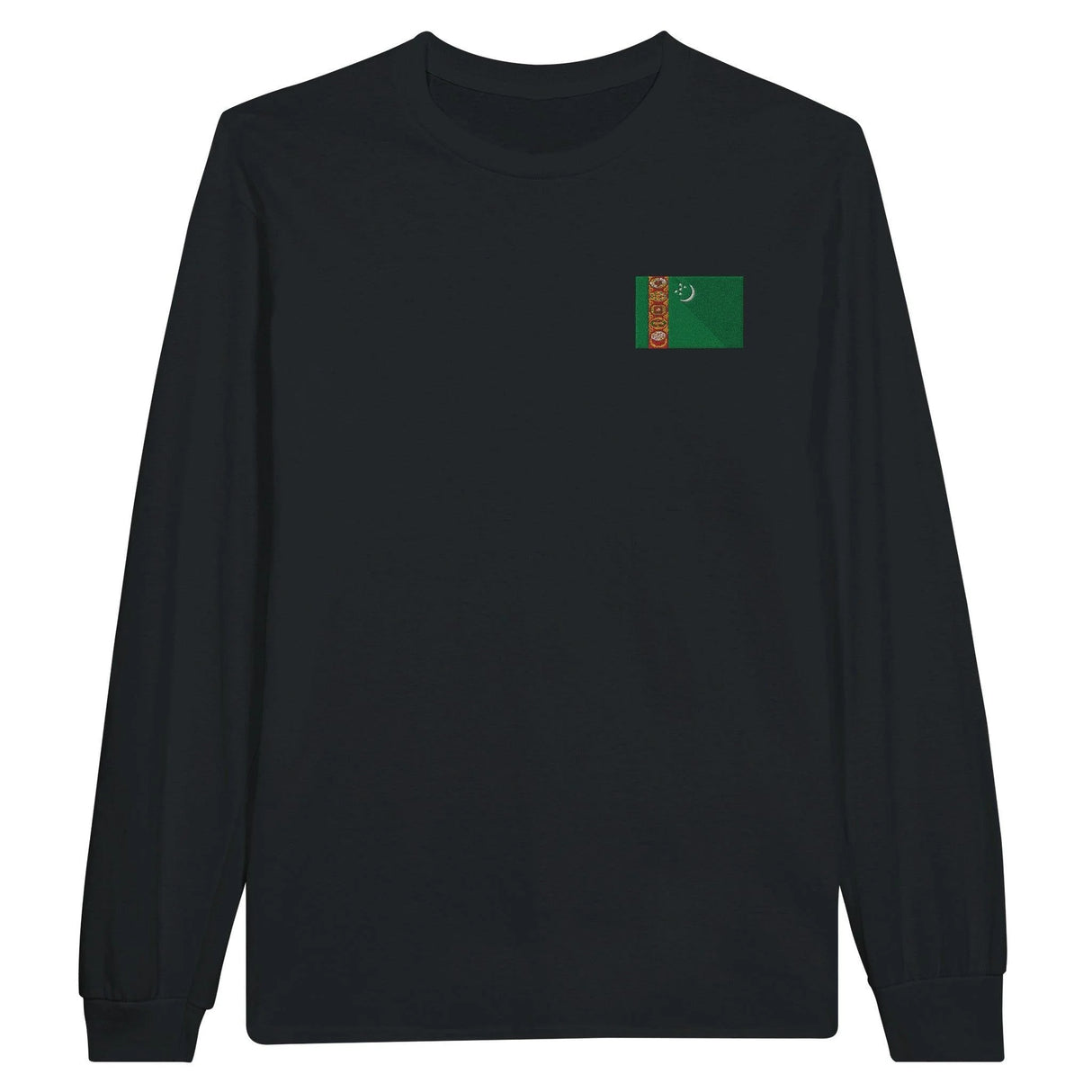 T-shirt à manches longues turkménistan broderie coton doux