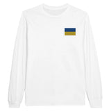 T-shirt à manches longues ukraine broderie coton mélangé