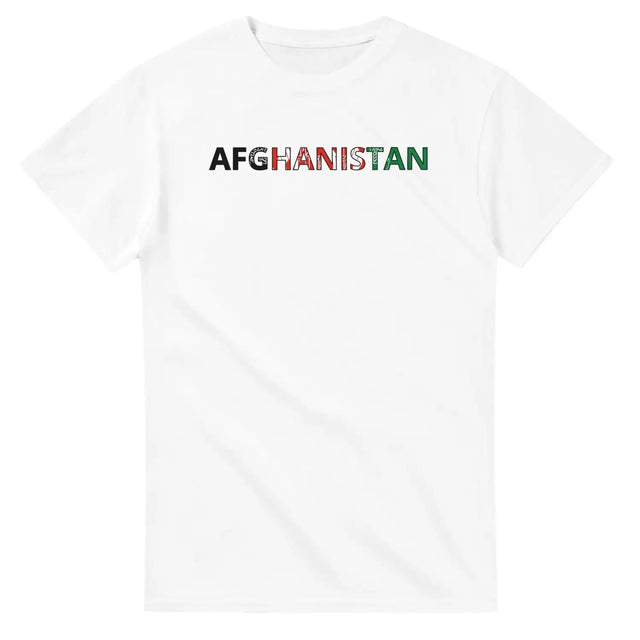 T-shirt drapeau afghanistan en écriture - pixelforma