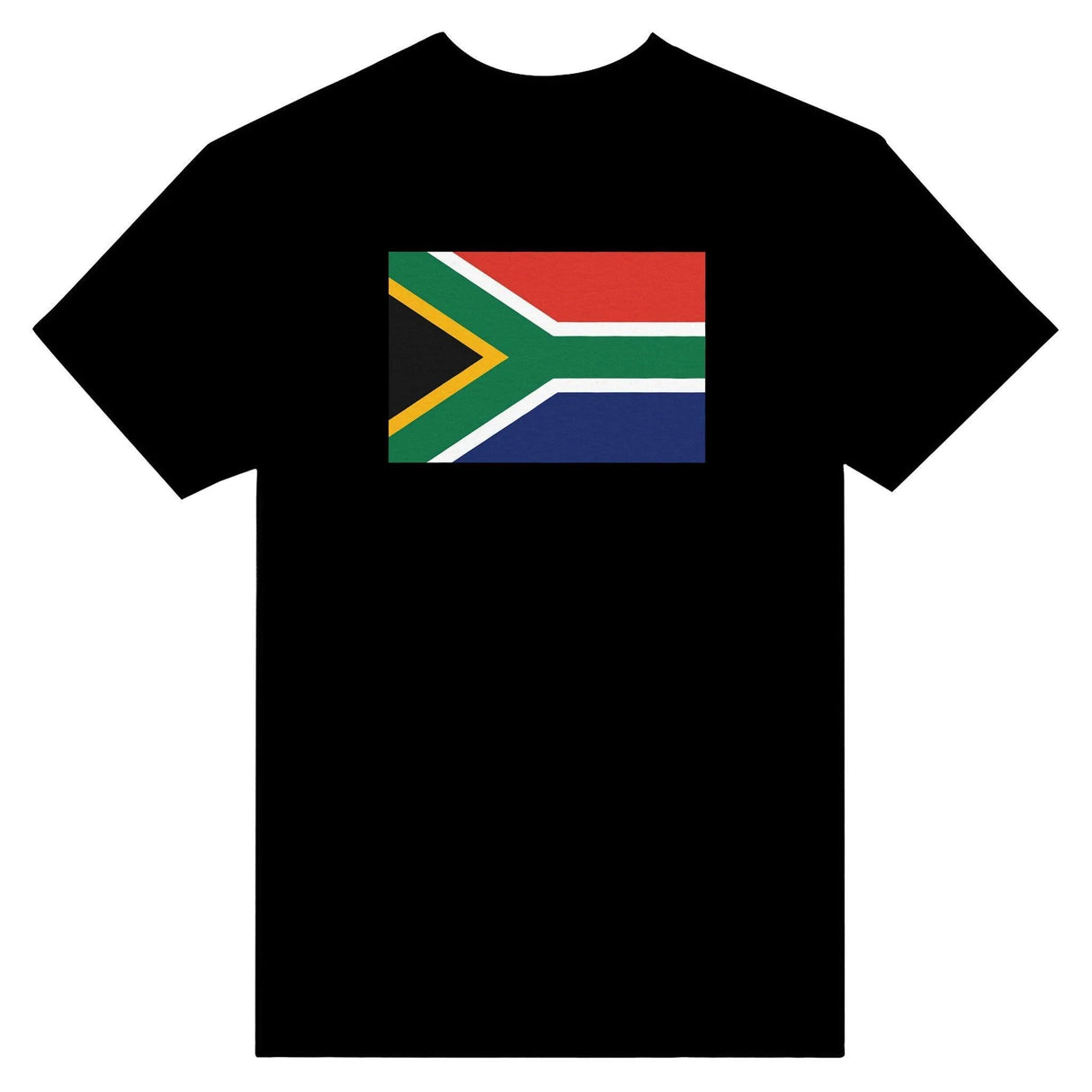 T-shirt drapeau afrique du sud brodé en coton mélangé