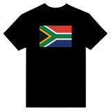 T-shirt drapeau afrique du sud brodé en coton mélangé