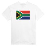 T-shirt drapeau afrique du sud brodé en coton mélangé