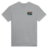 T-shirt drapeau afrique du sud broderie couleur coton épais