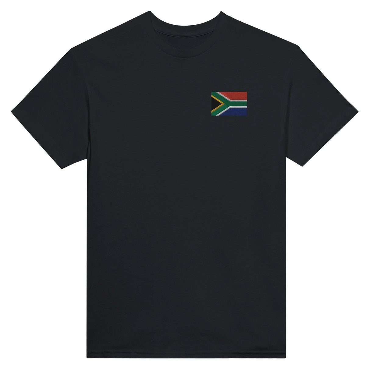 T-shirt drapeau afrique du sud broderie couleur coton épais