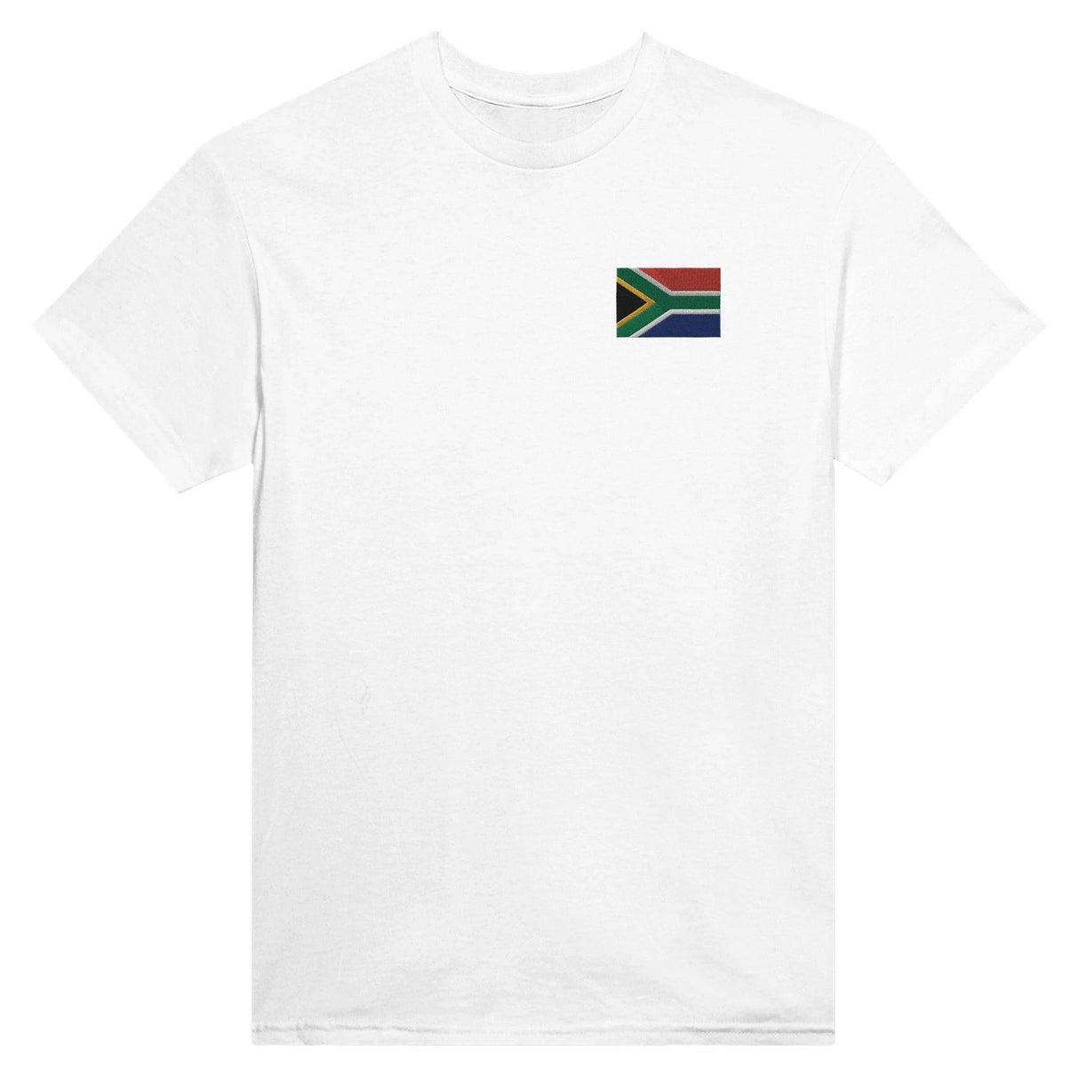 T-shirt drapeau afrique du sud broderie couleur coton épais