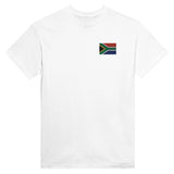T-shirt drapeau afrique du sud broderie couleur coton épais