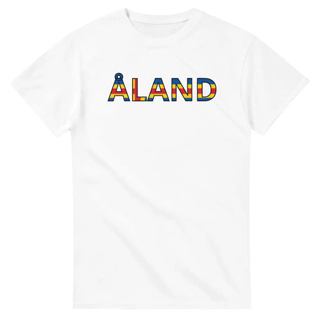 T-shirt drapeau åland en écriture - pixelforma