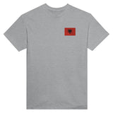 T-shirt drapeau albanie broderie couleur coton mélangé