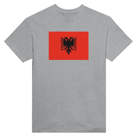 T-shirt drapeau albanie coton mélangé brodé élégant