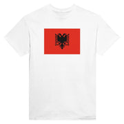 T-shirt drapeau albanie coton mélangé imprimé élégant