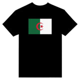 T-shirt drapeau algérie brodé coton mélangé manches longues