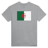 T-shirt drapeau algérie brodé coton mélangé manches longues